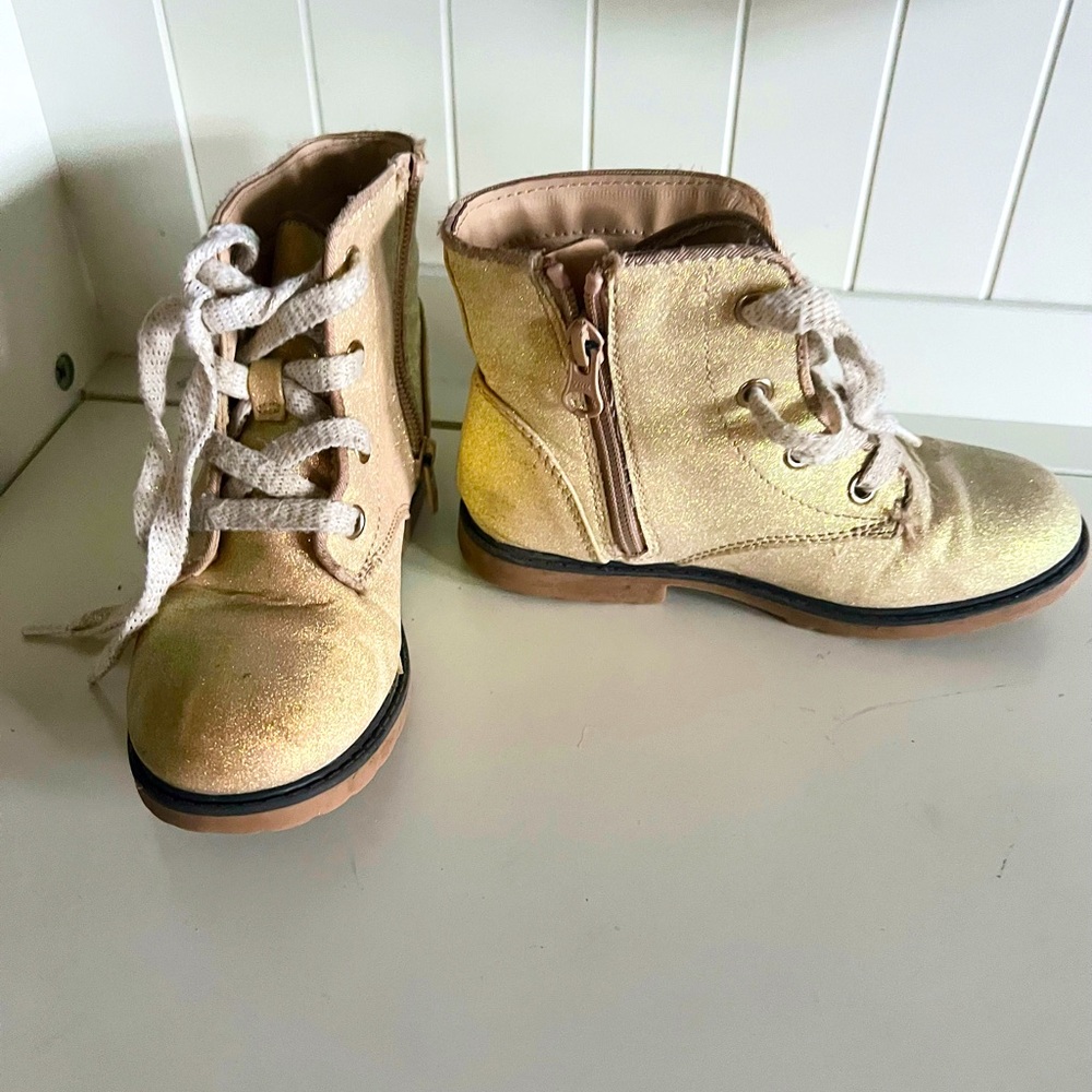 COPY - Girls size 12 Glitter Combat Boots